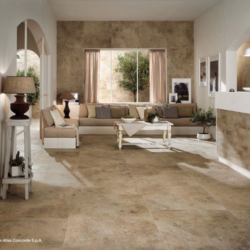 Placas de revestimento em grés porcelanato - AIX - Atlas Concorde - fosca / estruturada / para ambiente interno