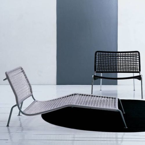 Chaise longue contemporânea - FROG - Living Divani - em tecido / em couro / em PVC