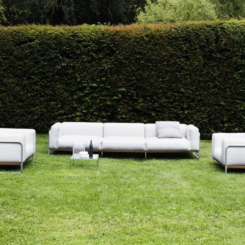 Sofá contemporâneo - FILO  - Living Divani - de jardim / em tecido / com braços