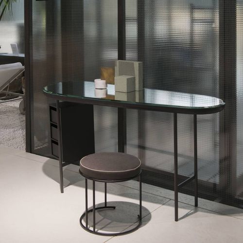 Penteadeira contemporâneo - PEBBLE - Living Divani - metálico / em couro / em mármore
