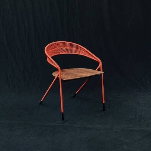 Cadeira de sala de jantar contemporânea - GEORGE'S - Living Divani - de jardim / em iroko / em corda