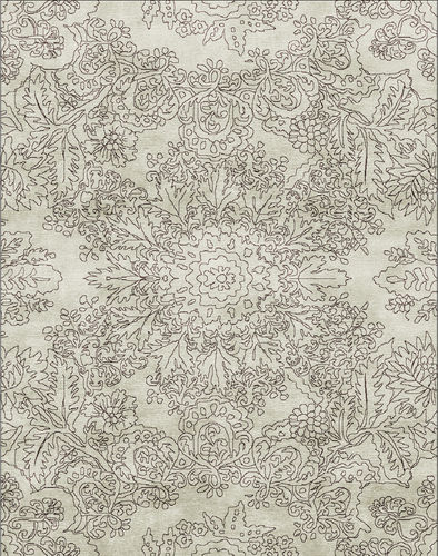 Tapete contemporâneo - CECI N'EST PAS UN BAROQUE - Living Divani - estampado / de lã / em seda