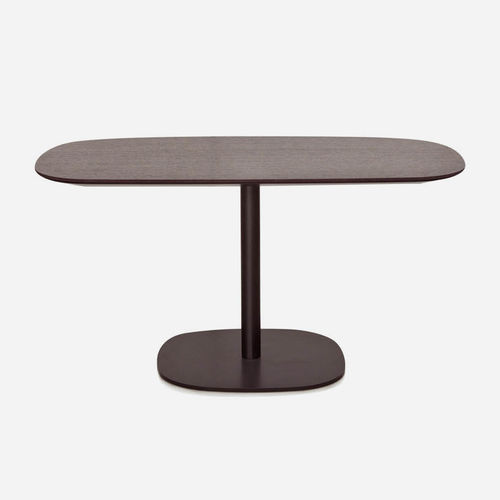 Mesa de centro contemporânea - TAB WORK - Joquer - em vidro laqueado / em carvalho / com folheado de madeira