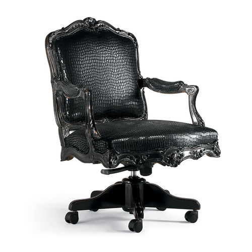 Poltrona de estilo Luís XV - ART. B/01 GIR. - SALDA ARREDAMENTI - em tecido / em faia / com altura ajustável