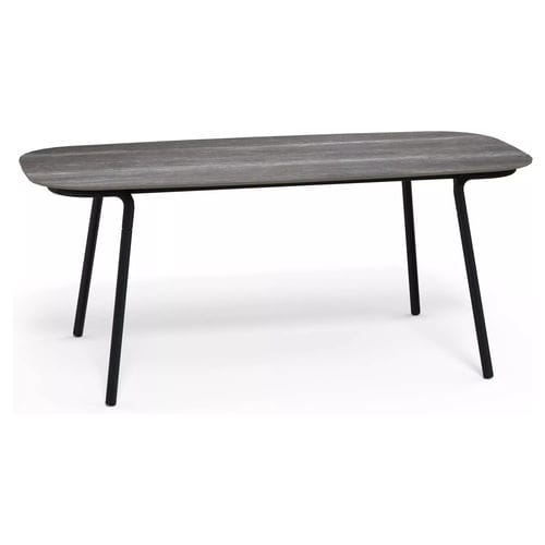 Mesa alta contemporânea - Minus  - MANUTTI - em cerâmica / com base em alumínio / retangular