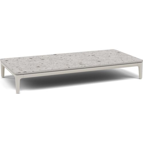 Mesa de centro contemporânea - Zendo Sense - MANUTTI - em teca / em cerâmica / com base em alumínio