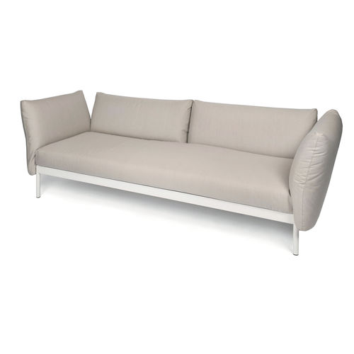 Conjunto de jardim contemporâneo - KAIROS - FISCHER MÖBEL - em aço revestido a pó / em aço inoxidável / em tecido hidrorrepelente