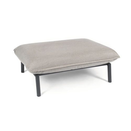 Otomana contemporânea - LUNA - FISCHER MÖBEL - em aço inoxidável / em Sunbrella® / retangular