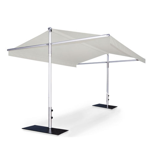 Gazebo em madeira de eucalipto - WOODLINE PIUMA - FISCHER MÖBEL - em aço inoxidável / com cobertura de lona / com estrutura em madeira