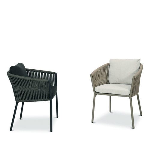 Cadeira de jardim contemporânea - COSMO - FISCHER MÖBEL - para ambiente externo / para ambiente interno / em corda