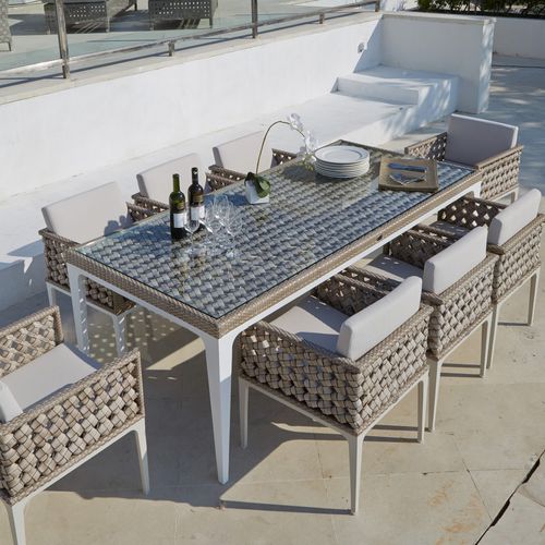 Mesa contemporânea - HEART - SKY LINE DESIGN - metálica / com folheado de conchas / com base metálica