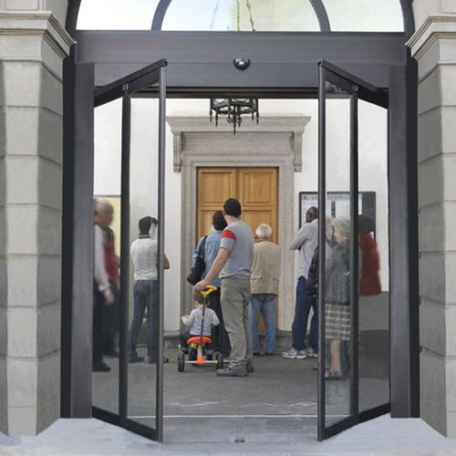 Porta de entrada - FDA TOS - Ponzi - em alumínio / camarão / com vidro