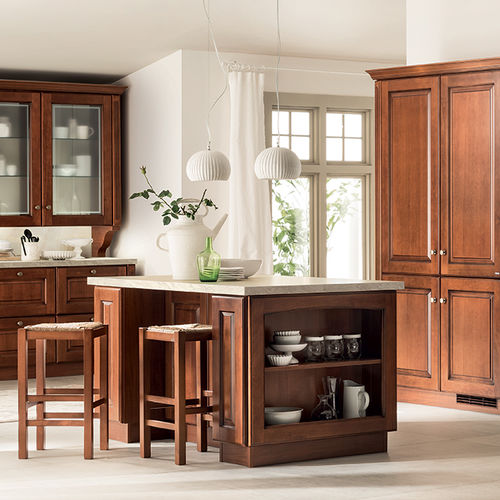 Cozinha clássica - MADELEINE - SCAVOLINI - em madeira / com ilha / em L