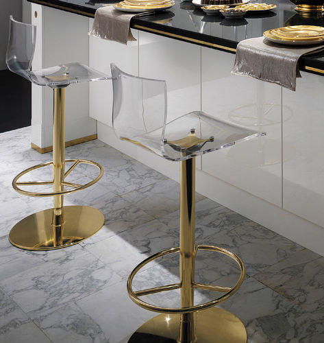Cadeira alta contemporânea - DELUXE - SCAVOLINI - para ambiente interno / de metacrilato / com base metálica