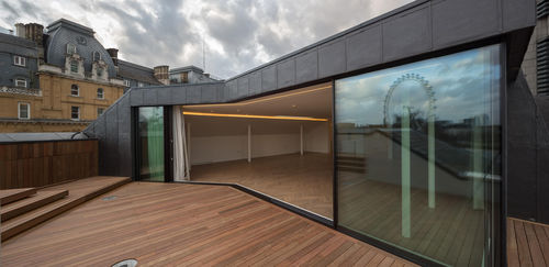 Porta de vidro de correr - SKY-FRAME CORNER - Cantifix - metálica / com vidro duplo / de segurança
