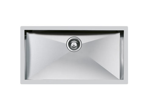 Pia com 1 cuba - QUADRA .1V.80x40.FT - 1218 050 - Foster spa - sem escorredor / em aço inoxidável / de sobrepor
