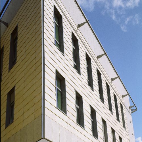 Revestimento para fachada ventilada - TERRART® - NBK Keramik - em painéis / tipo shingle / em terracota