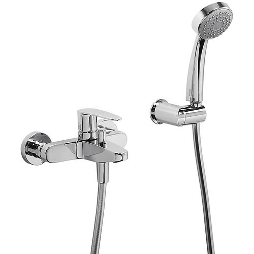Misturador monocomando para box de banheiro - FLAT-TRES: 20417001 - TRES Grifería - para banheira / de parede / em metal cromado