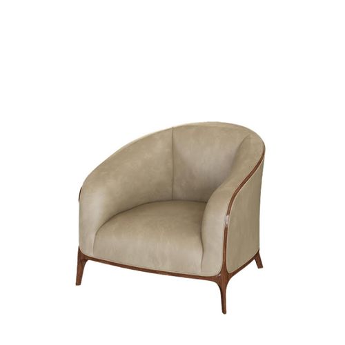 Poltrona Art Déco - KATRINE - Mantellassi 1926 - em tecido / em couro / em madeira de freixo