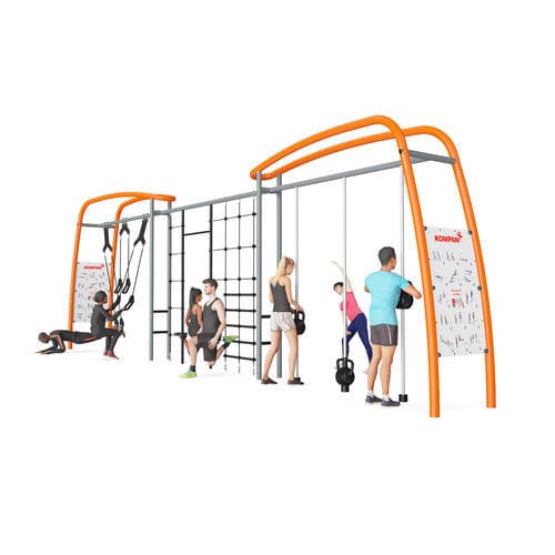 Aparelho de treinamento multifunções - FAZ201 - KOMPAN - para ambiente externo / da linha comercial