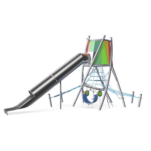 Estrutura lúdica para parque infantil - COR29910 - KOMPAN - em aço galvanizado / em corda