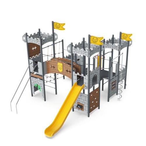 Estrutura lúdica para parque infantil - PCM212621 - KOMPAN - para creche / para coletividade / em aço inoxidável