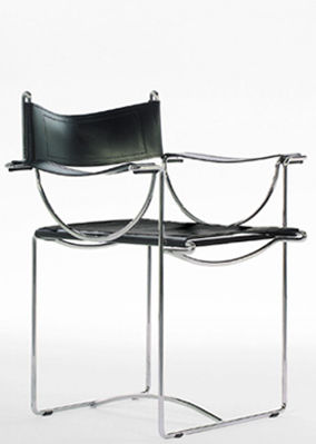 Cadeira contemporânea - SLING - Saporiti Italia - metálica / com base tipo trenó / da linha comercial