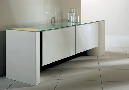 Buffet aparador contemporâneo - EDISON - Saporiti Italia - em madeira / em vidro