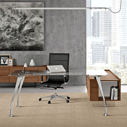 Mesa executiva - SEGNO - Della Rovere - contemporânea / em MDF / metálica