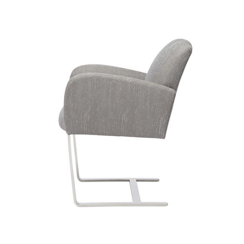 Poltrona contemporânea - CANTILEVER - Donghia - em tecido / metálica / com almofadas