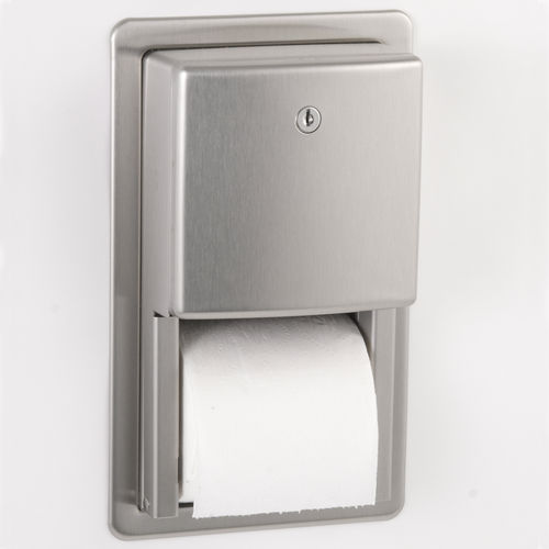 Dispenser de papel higiênico de embutir - B-4388 ConturaSeries® - Bobrick Washroom Equipment - em aço inoxidável / da linha comercial