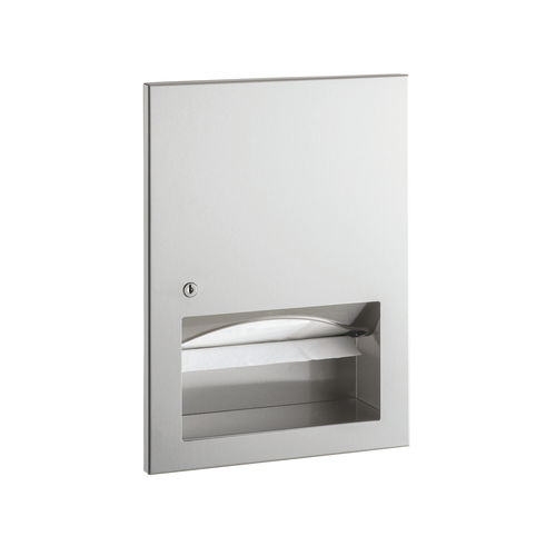 Dispenser de papel toalha de embutir - B-359033 TRIMLINESERIES&trade; - Bobrick Washroom Equipment - em aço inoxidável