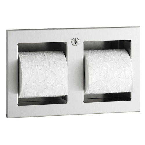 Dispenser de papel higiênico de embutir - B-35883 TRIMLINESERIES&trade; - Bobrick Washroom Equipment - em aço inoxidável / para 2 rolos / da linha comercial