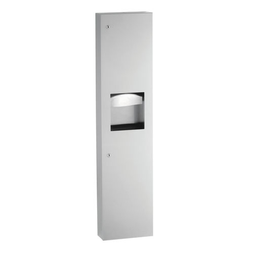 Dispenser de papel toalha de parede - B-380349 TRIMLINESERIES&trade; - Bobrick Washroom Equipment - em aço inoxidável / com lixeira integrada