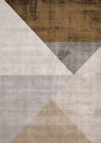 Tapete contemporâneo - PYRAMID - Sirecom Tappeti - geométrico / em fibra de bambu / retangular