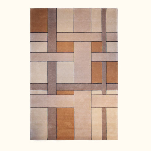 Tapete contemporâneo - NATURAL - Sirecom Tappeti - com padrão geométrico / em material têxtil / em lona