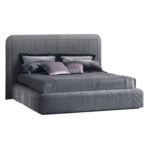 Cama de casal - HARRISON 245 - SMANIA - contemporânea / estofada / em tecido