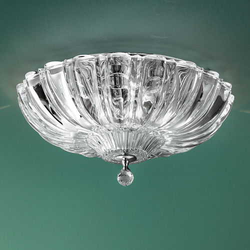 Plafon contemporâneo - PASCALE PL 40 - Leucos srl - em cristal / em cromo / de LED