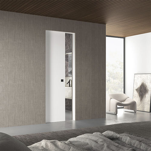 Sistema deslizante em madeira - BLANC ON SECRET - BARAUSSE - de correr embutido / da linha residencial / minimalista