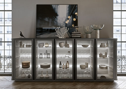 Cristaleira contemporâneo - Frame - SNAIDERO RINO SPA - em metal laqueado