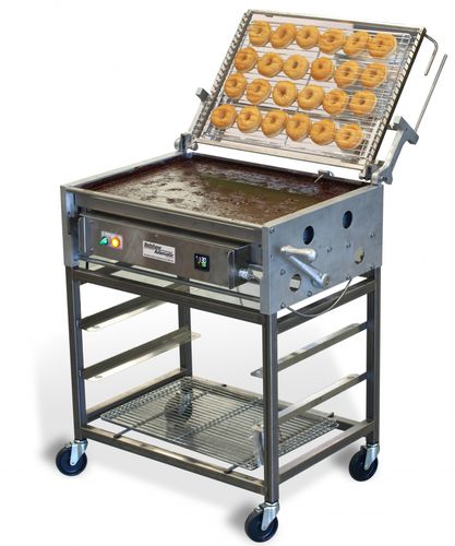 Bancada de preparação para cobertura de rosquinhas com açúcar - HI18F - ADAMATIC - em aço inoxidável / móvel / profissional