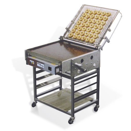 Bancada de preparação para cobertura de rosquinhas com açúcar - HI24F - ADAMATIC - em aço inoxidável / móvel / profissional
