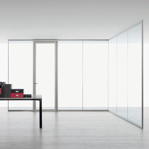 Divisória removível - BASIC - Citterio - com vidro / da linha comercial / transparente