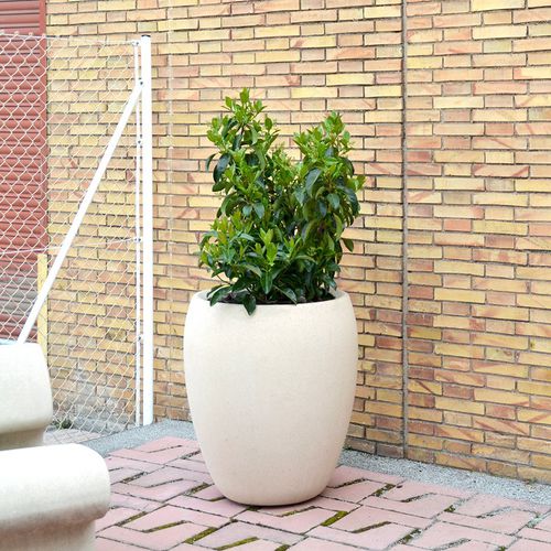 Vaso de jardim em concreto - NET - Escofet - redondo / para espaço público / branco