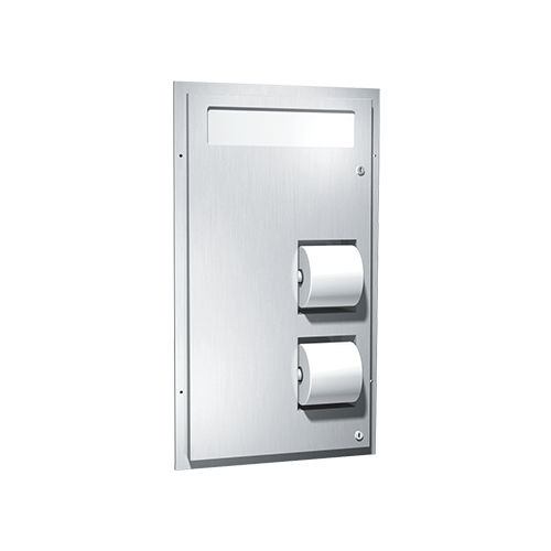 Dispenser de papel higiênico de embutir - 0484-HC - American Specialties, Inc. - em plástico / em aço inoxidável / para 2 rolos