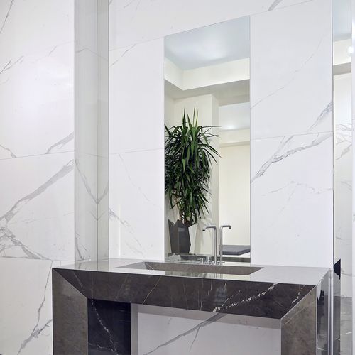 Placas de revestimento efeito de mármore - STATUARIO GRIGIO - Casalgrande Padana - em grés porcelanato / fosca / brilhante