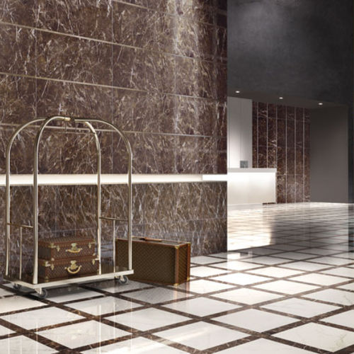 Placas de revestimento efeito de mármore - STATUARIO ORO - Casalgrande Padana - em grés porcelanato / brilhante / para ambiente interno