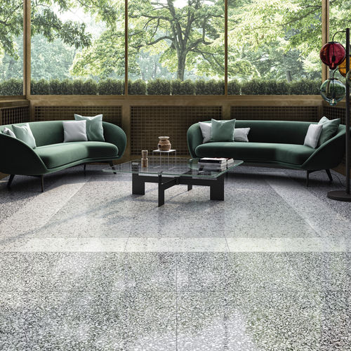 Placas de revestimento em grés porcelanato - TERRAZZO GREY  - Casalgrande Padana - fosca / com acabamento natural / para ambiente interno