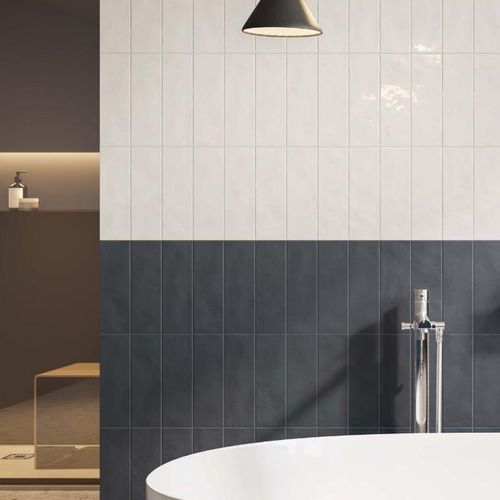 Placas de revestimento em grés porcelanato - NUANCES PETUNIA NERA - Casalgrande Padana - acetinada / para ambiente interno / para banheiro