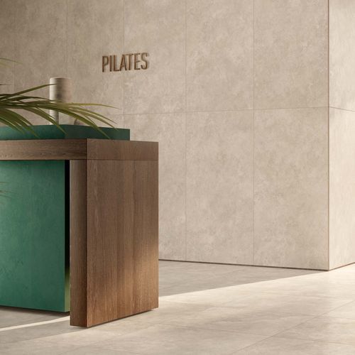 Placas de revestimento em grés porcelanato - Pietra Tiburtina Campidoglio Cross - Casalgrande Padana - fosca / com acabamento natural / para ambiente interno